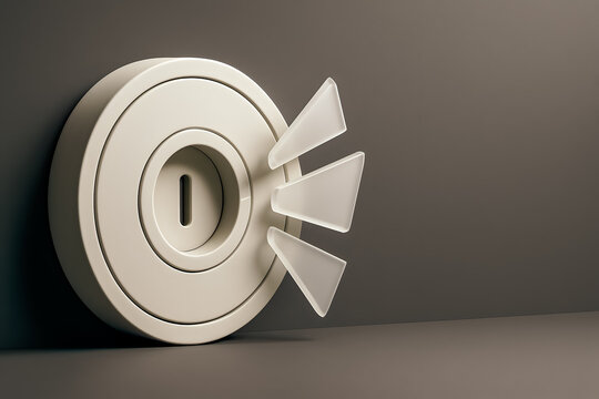 Minimal 3D Secure Access Token Concept on Dark Background with Copy Space