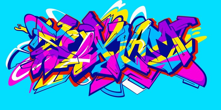Wildstyle graffiti, graffiti font illustration with cool wildstyle style, suitable for your graffiti design