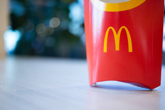 CLUJ-NAPOCA, ROMANIA - FEBRUARY 2025: mcdonald's fast food logo