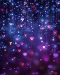 Night sky Valentine's Day background