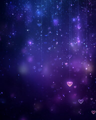 Night sky Valentine's Day background