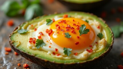 avocado with egg 