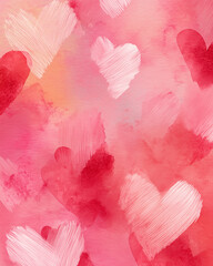 Watercolor Valentine's Day background