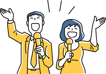 社員証を見せる女性スタッフ