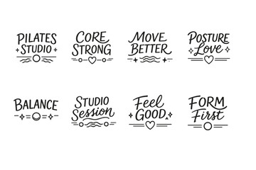 Fototapeta premium Inspirational workout quotes in creative typography for fitness motivation