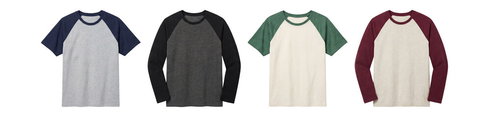 Naklejka premium Raglan sleeve shirt set.