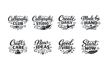 Fototapeta premium Creative typography designs for calligraphy, craft, and inspiration