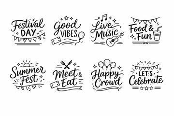 Obraz premium Festival day celebrations: food, fun, music, and good vibes