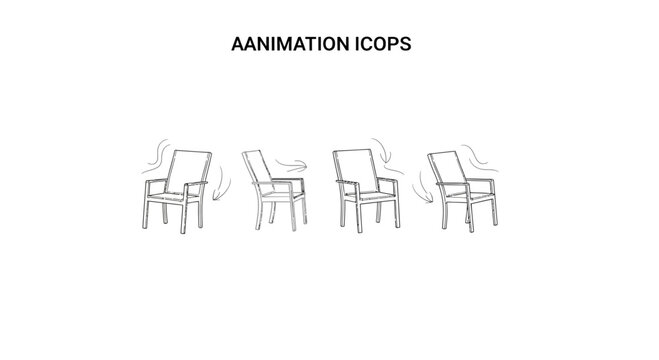 Animated Chair Rotation Sequence: 360 Degree View for Design and Presentation