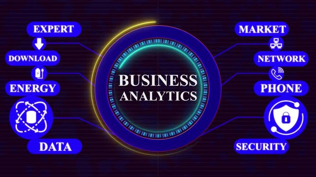 Business analytic s Concept with Connected Icons for Expert Knowledge Study Networks Goal Security Quality and AI