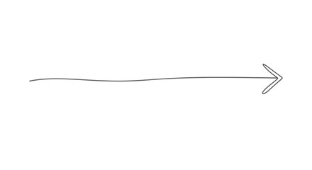 Simple arrow pointing right in a continuous line drawing