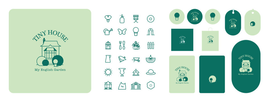 image de marque, logo, embl&egrave;me, enseigne pour artisan fleuriste, cr&eacute;ateur de bouquet, jardin, p&eacute;pini&eacute;re, atelier v&eacute;g&eacute;tal, visite de jardin, parc, plantes de saisons, local, biologique, botanique, 