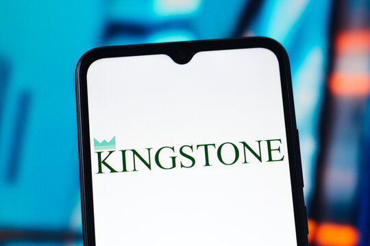 In this photo illustration, the Kingstone Companies logo is seen displayed on a smartphone screen.