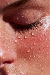 Fototapeta premium Person sweating from intense heat and exercise