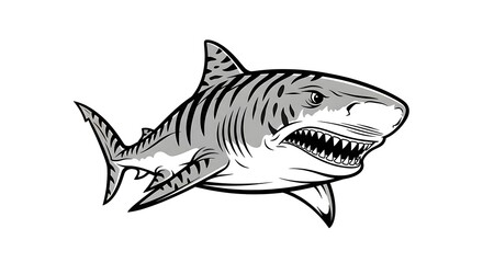 Tiger Shark Illustration