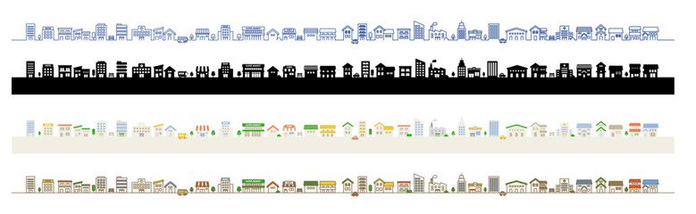 Fototapeta premium Graphic pack of modern city views Vector