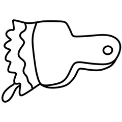 Minimal Fish Line Art Illustration &ndash; Bold Black Outline Marine Animal Graphic