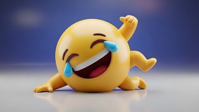 Laughing rofl emoji expressing extreme joy and humor