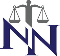 Letter NN with Law firm logo