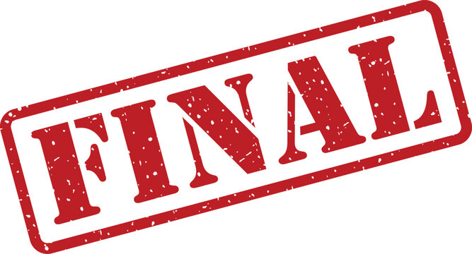 Red rectangular rubber stamp boldly displaying the word FINAL with a rough distressed appearance