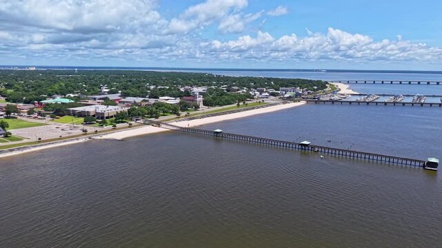 Bay St Louis, Hancock County, Mississippi drone view