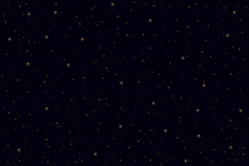 Fototapeta premium Detailed realistic night shiny starry dark blue sky. Sci-fi background. Universe concept. Vector illustration