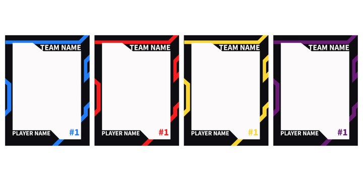 Card baseball frame player layout