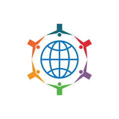 global community logo icon vector illustration