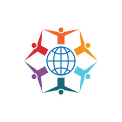 global community logo icon vector illustration