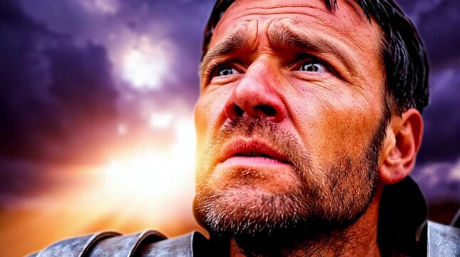 The Roman centurion's view of the crucified Jesus Christ.