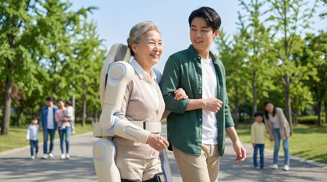Advanced bionic exoskeleton for elderly mobility