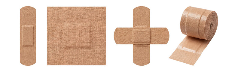 Fototapeta premium Fabric bandages set.