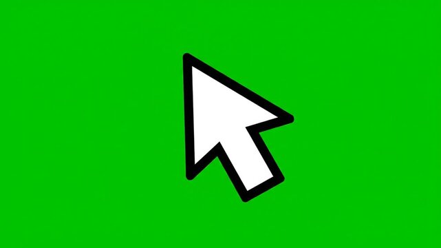 White Computer Mouse Cursor Icon.