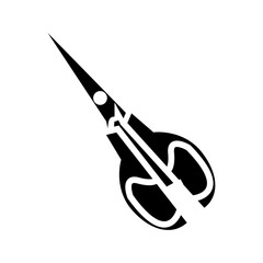 vector illustration of a scissors glyph icon