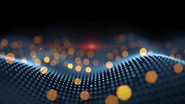 Glow digital chain block cube crypto technology currency datum mountain cyberspace business network computer abstract communication background database programming future software