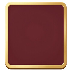Fototapeta premium Square Red And Gold Decorative Frame Design