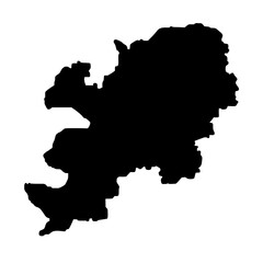 Daegu South Korea city map silhouette vector illustration