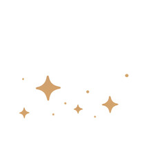 golden stars isolated on white