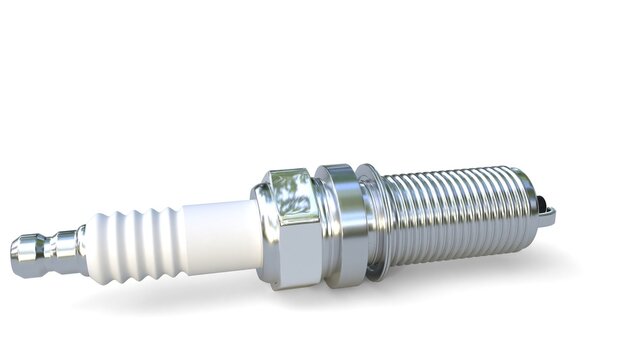spark plug on white background