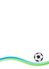 white background, soccer poster A4, A3 background - invitation, diploma, poster