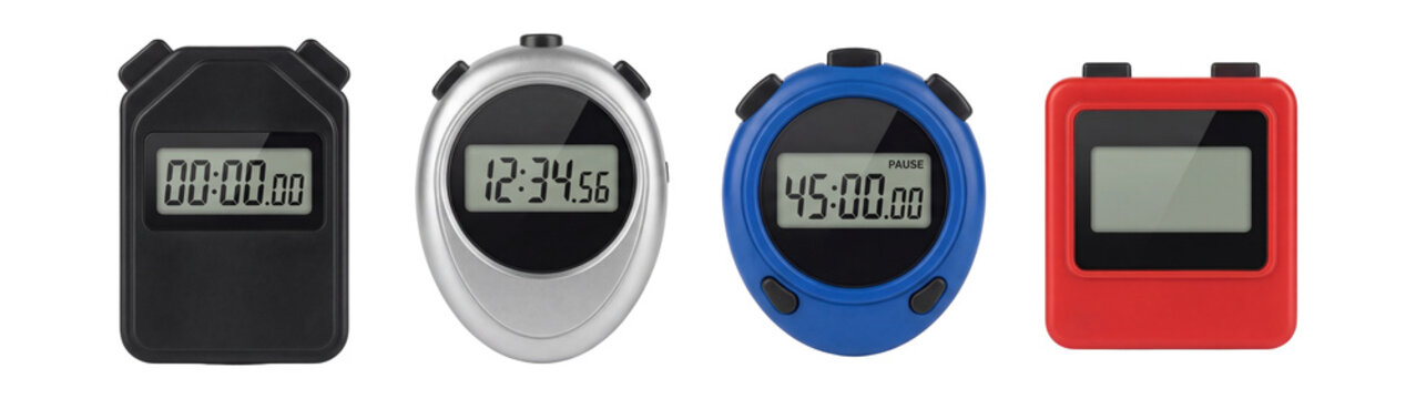 Digital stopwatch set.