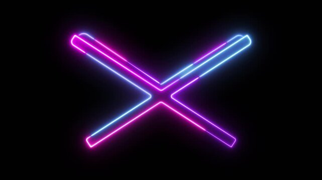 A high-quality 4k motion graphics animation of Glowing neon outline of an open holy book on a wooden stand animation.