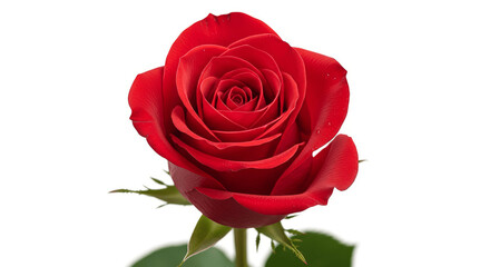 Obraz premium Red Rose Isolated on a White Background