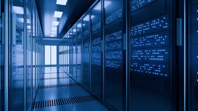 data center room, rendering 3d