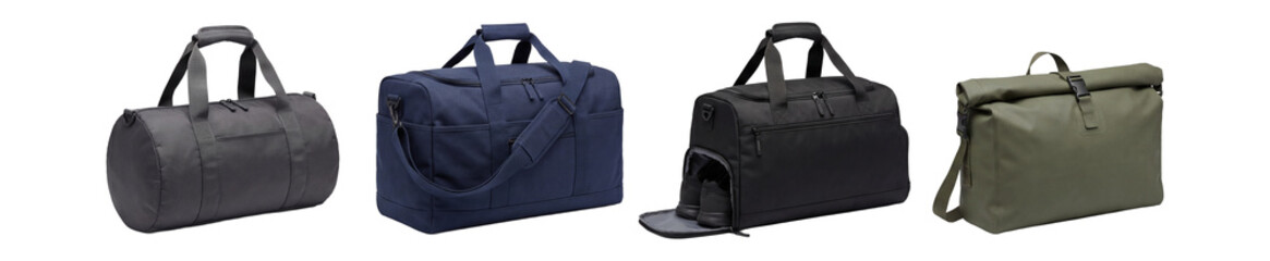 Naklejka premium Gym duffel bag set.