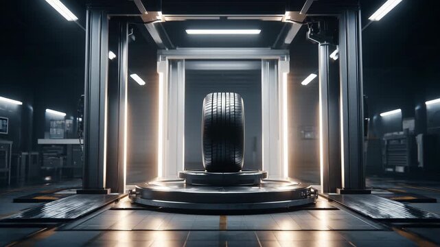 Automotive tire product showcase for marketing and testing