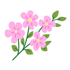 Obraz premium Spring flowers cartoon vector. Bright spring flower icons vibrant design, isolated . Cute illustration early springtime plants bloom 