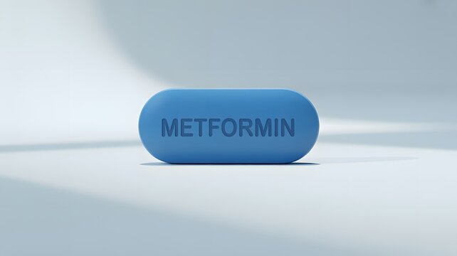 Metformin Tablet for Diabetes Treatment, Prescription Medication Concept, Blood Sugar Control, Pharmaceutical Healthcare Background