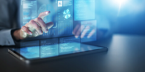 Artificial Intelligence and Data Analytics Dashboard with Neural Network Visualization.