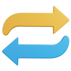 3D  render Dynamic Arrows for Refresh, Exchange, and Loop Actions icon 